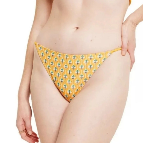 NWT Rhode x Target Women's Dainty Lotus Print Bikini Bottoms XS 0-2 - Picture 1 of 7